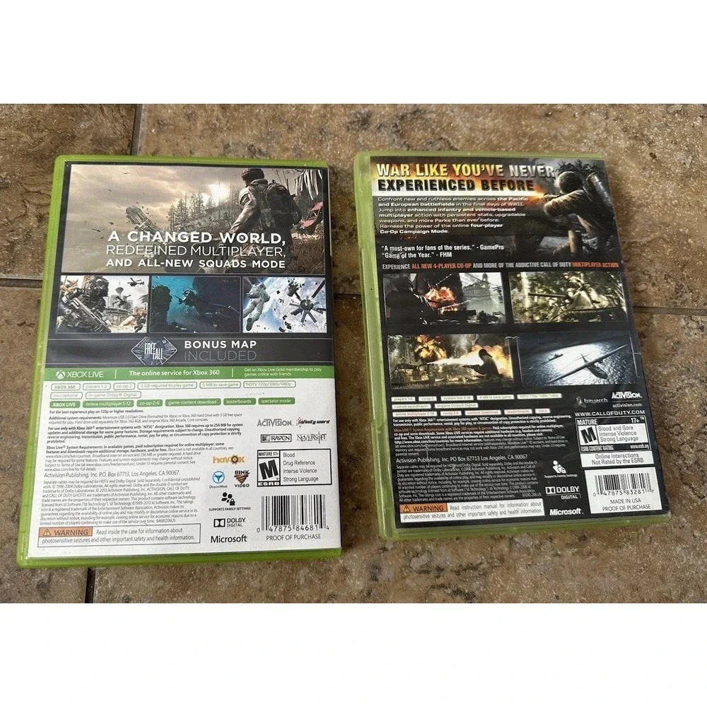 Call of Duty: Ghosts Xbox 360, Call Of Duty World At War 2, Lots